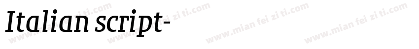 Italian script字体转换